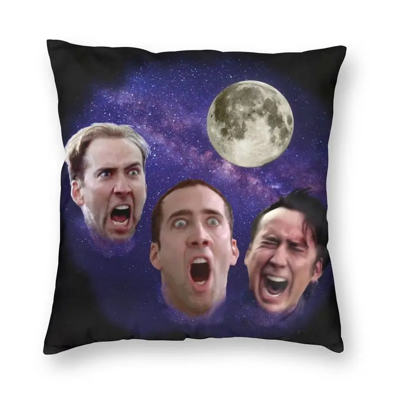 

Бархатная двусторонняя наволочка Nicolas Cage