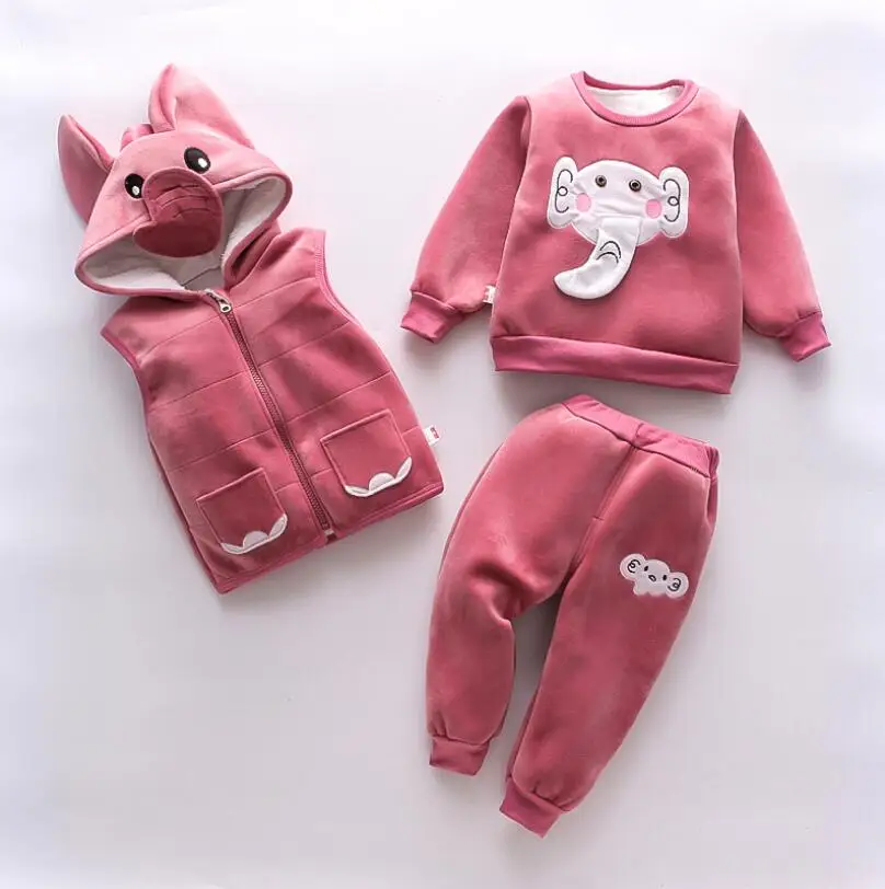 Осенне зимний комплект одежды для мальчиков Детское пальто + штаны 3 предмета