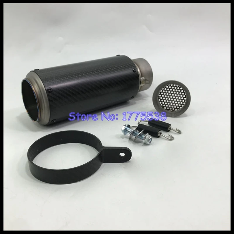 

Carbon Fiber Titanium Alloy Customized Inlet 51mm 54mm 57mm 61mm 63mm 65mm 67mm 70mm Motorcycle Exhaust Muffler Clamp DB Killer