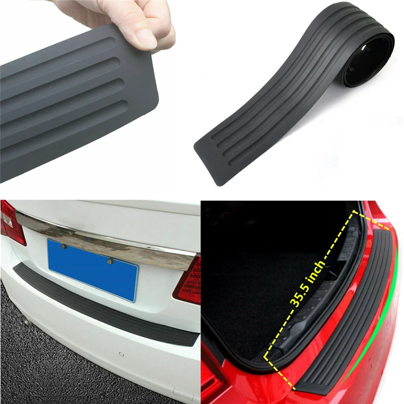 

Universal Car Trunk Door Guard Strips Sill Plate Protector Rear Bumper Guard Rubber Mouldings Pad Trim Cover Strip Car Styling