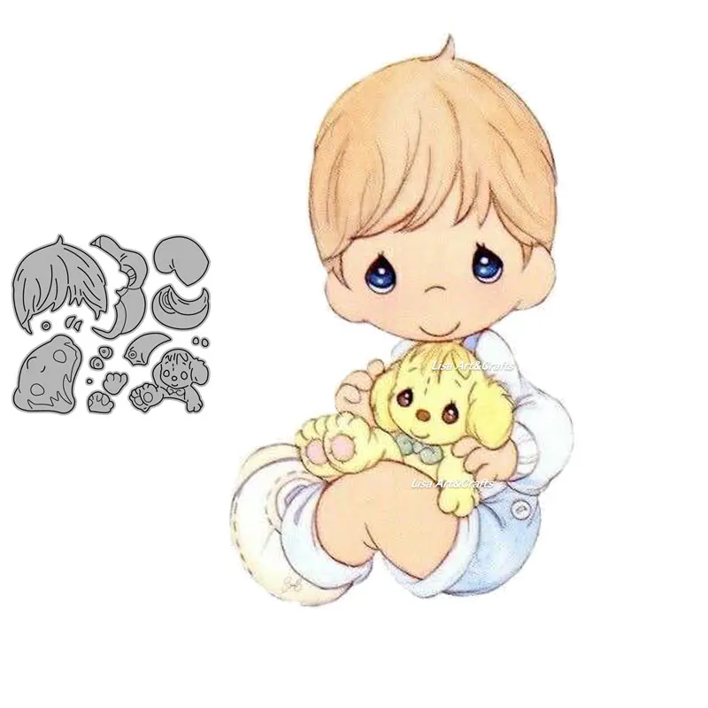 Металлическая Форма для изготовления открыток, для маленьких мальчиков, трафарет «Собака» Металлическая Форма для изготовления открыток, для маленьких мальчиков, трафарет «Собака»