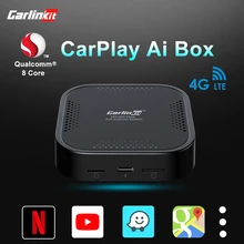 Carlinkit Carplay Ai Box Android System Wireless Android Auto GPS Built-in 4G LTE Smart Car Multimedia Adapter Youtube Netflix