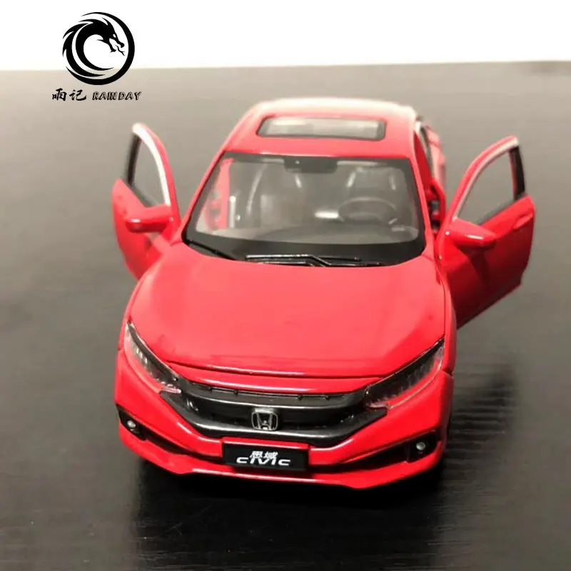 JK 1/32 масштабная модель автомобиля игрушки Япония Honda Civic звук и свет литья под давлением Металл тянет назад модель автомобиля игрушка для подарка, дети, коллекция