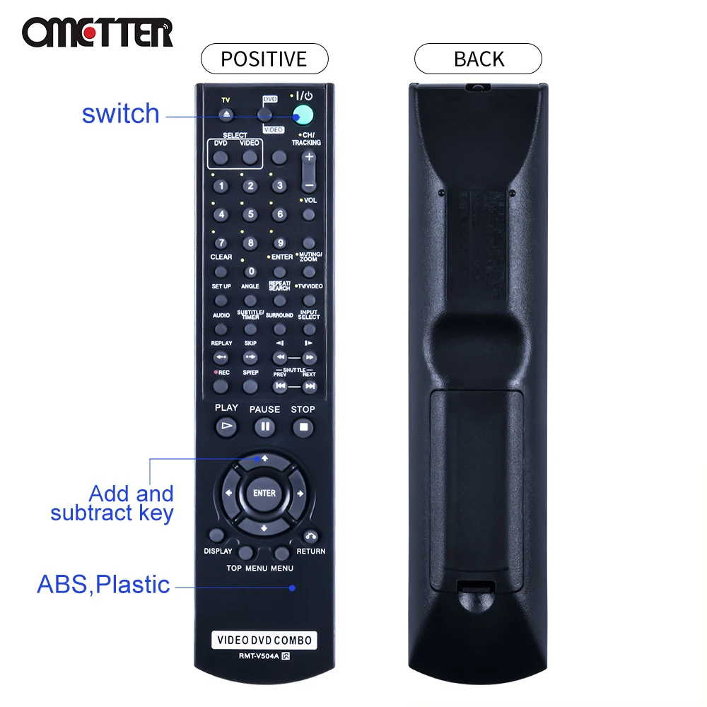 Для Sony RMT-V504A пульт дистанционного управления для видео DVD VHS VCR Combo плееров |