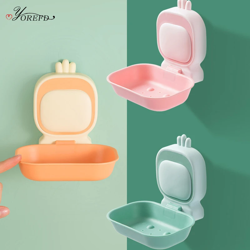 

Милый мультяшный держатель для мыла OYOREFD, настенный держатель для мыла дренаж для ванной комнаты, креативный держатель для мыла, аксессуары ...