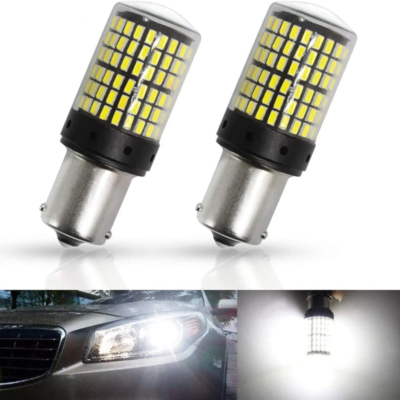 

DHBH-1156 LED Light Bulb White Canbus Super Bright Automotive RV 3014 144 SMD 7506 1003 1073 Turn Signal Brake Light(2PCS)