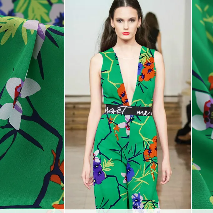 

135 cm wide digital printed silk fabric meter 16mm crepe de chine silk fabric natural material dress fabric wholesale silk cloth