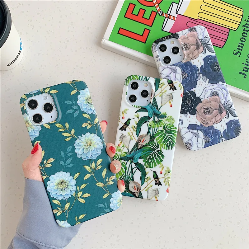 Мягкий чехол для телефона в стиле ретро с цветами бананами листьями iPhone 12 mini 11 Pro