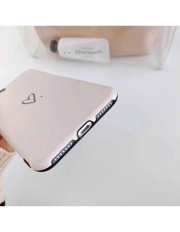 Gimfun молочно-белый чехол для телефона с сердечком Iphone X Xs Max XR простой глянцевый