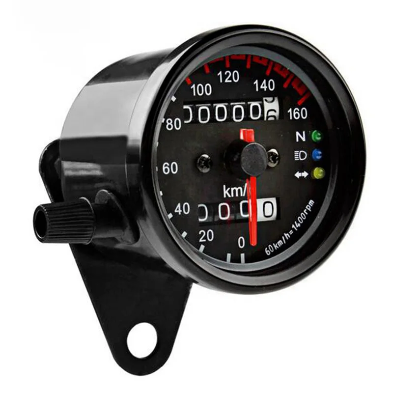 

Universal Motorcycle Speedometer Odometer Motorcycle Dual Speed Meter With 12V LED Indicator Speedometer Motorcycle Accessories