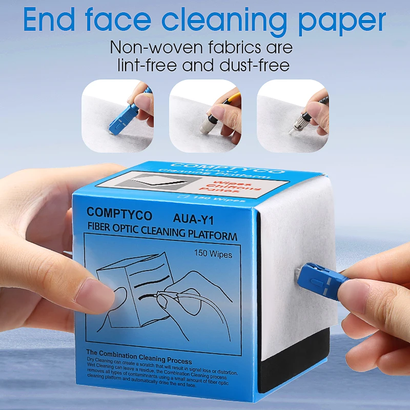 

150PCS/box AUA-Y1 Fiber optic Cleaning Paper Dust-free paper Wipe paper FTTH COMPTYCO Fiber Cleaning Tools Free Shipping