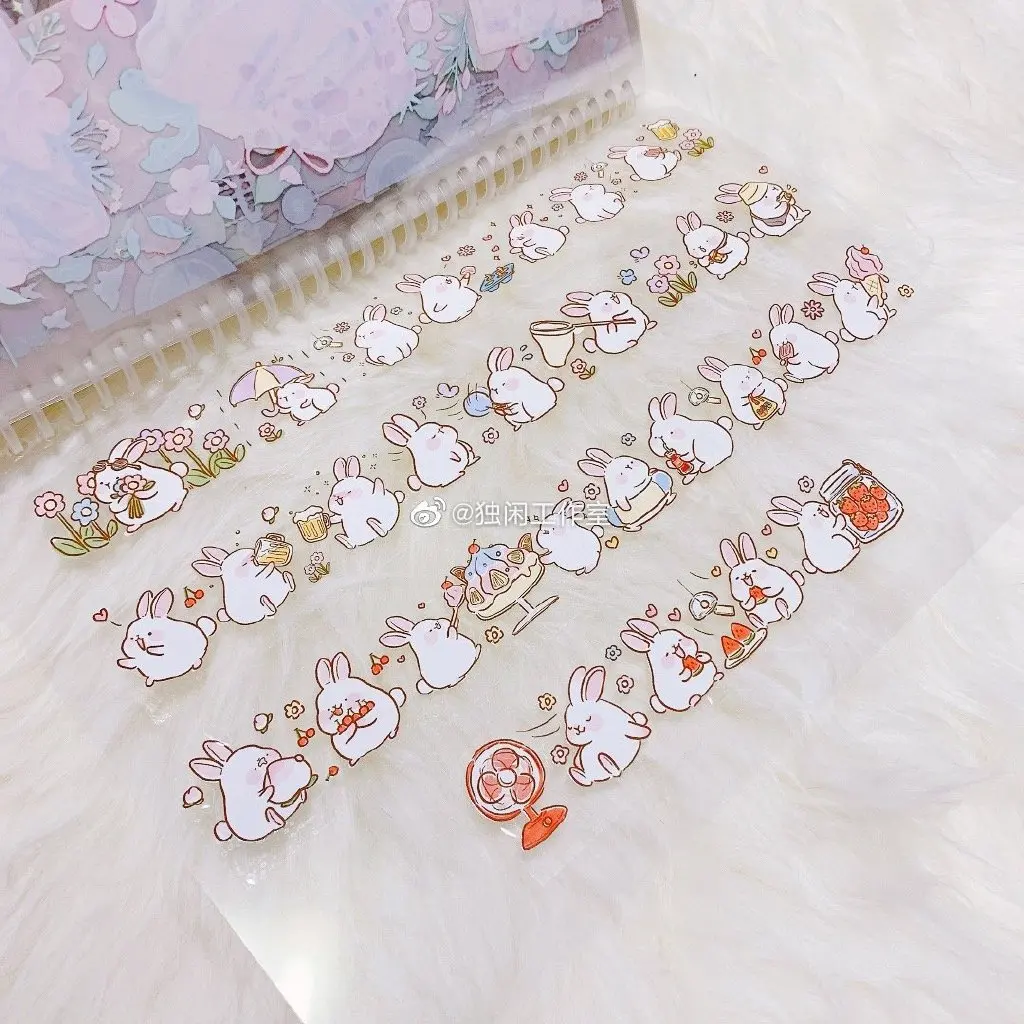 

1loop 4cmx100cm Cute Pet Tape Rabbit Summer