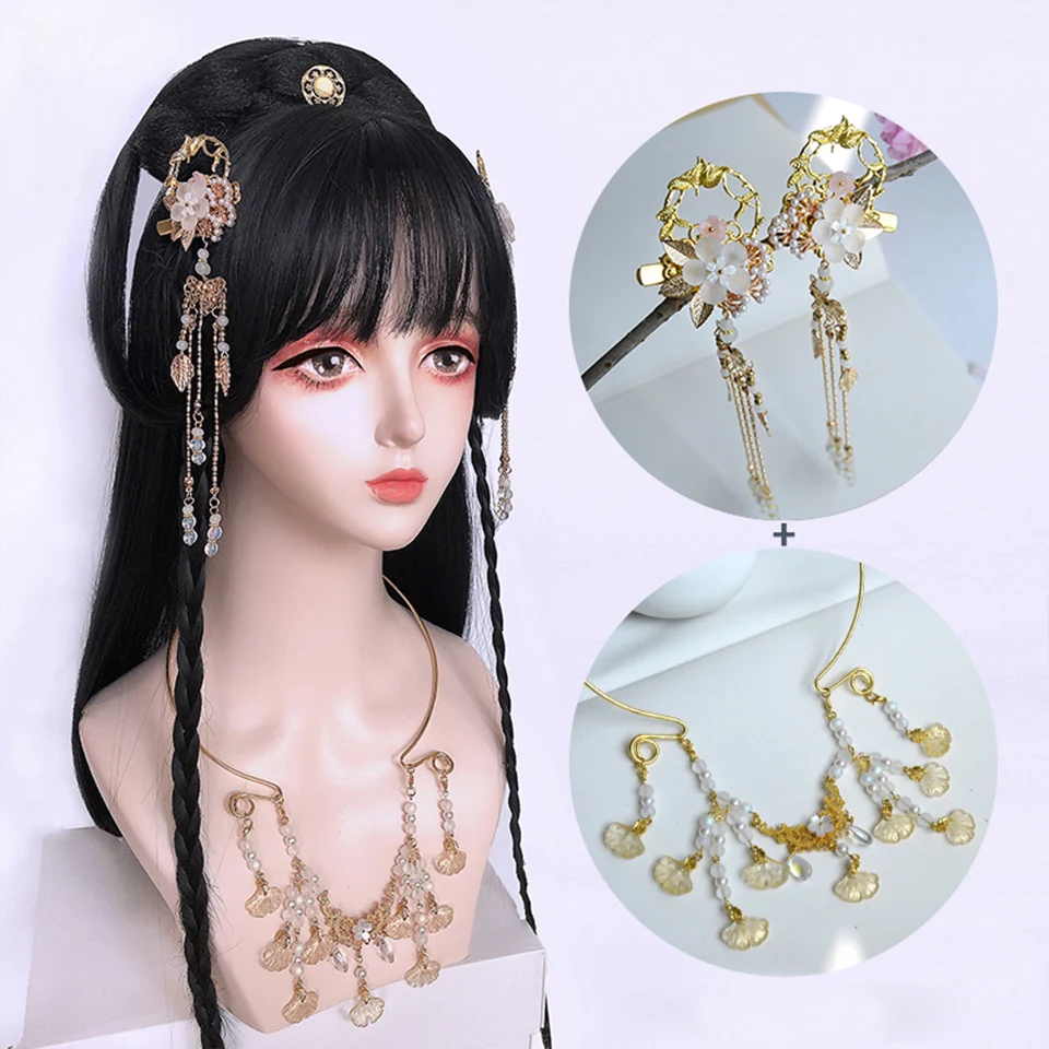 Новинка 2020 китайские традиционные аксессуары для волос заколка с цветком и