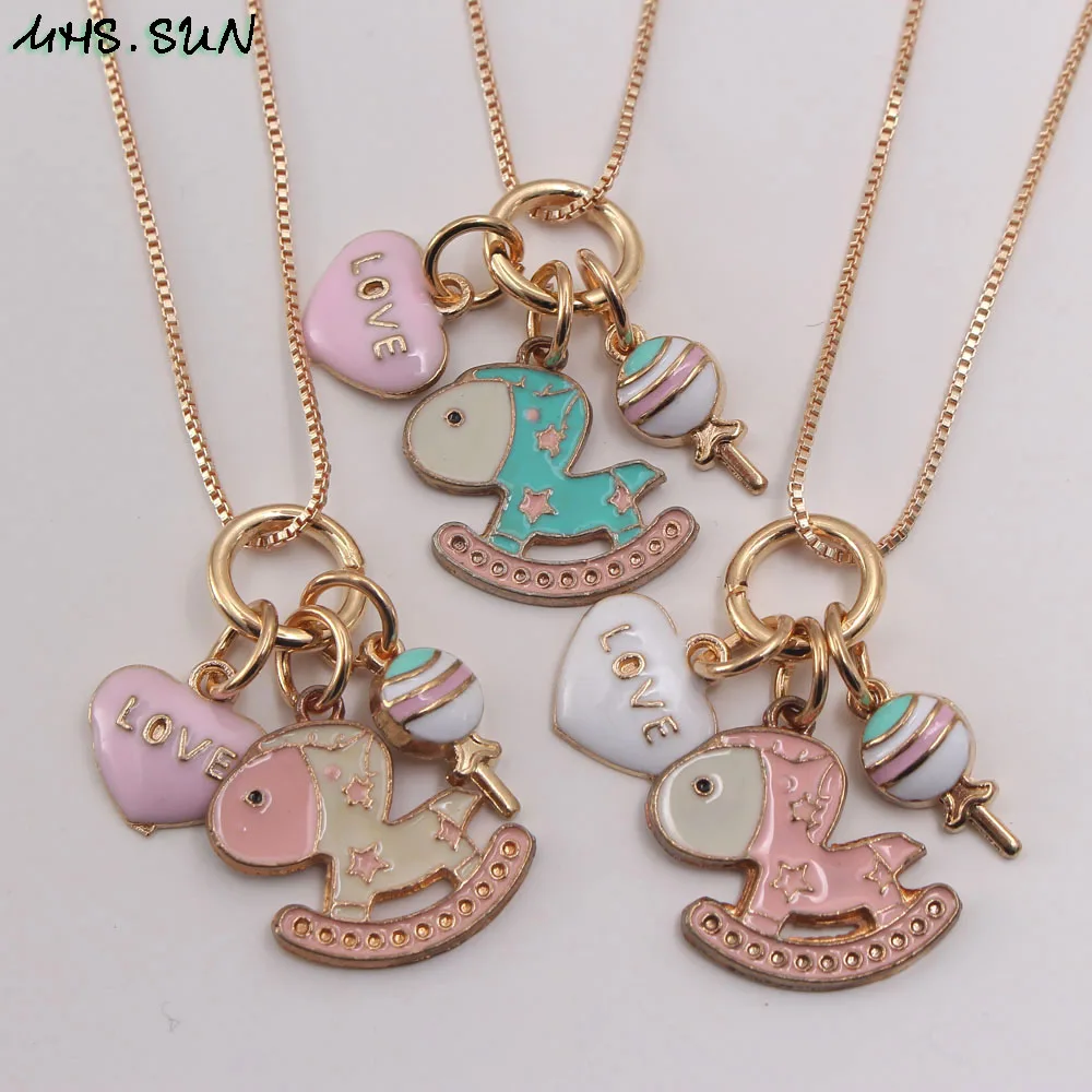 1 шт. модное мультяшное ожерелье MHS.SUN с кулоном Троян сделай сам ювелирные изделия