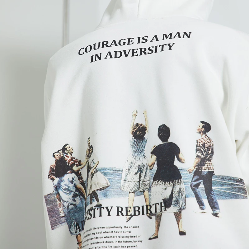 Мужская толстовка в стиле хип-хоп с принтом японской толстовки уличная Осенняя