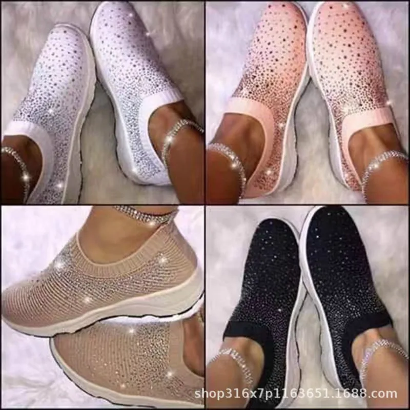 Кроссовки-носки KAMUCC женские Вулканизированная подошва без шнуровки удобные