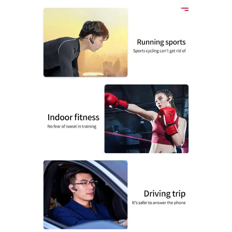 Bluetooth-наушники F1 TWS совместимые с костной проводимостью водонепроницаемые