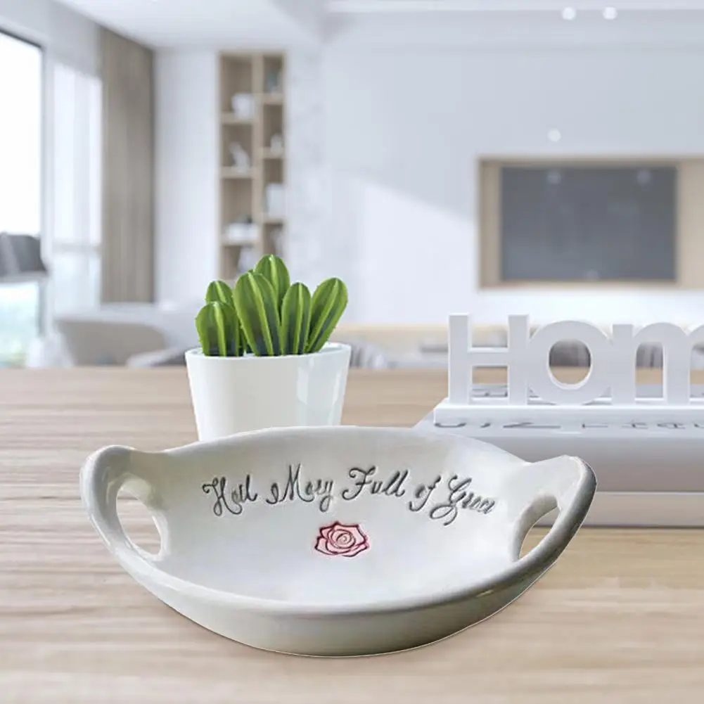

Environmentally Protection Smooth Decoration Bowl with Two Handle Home Decor