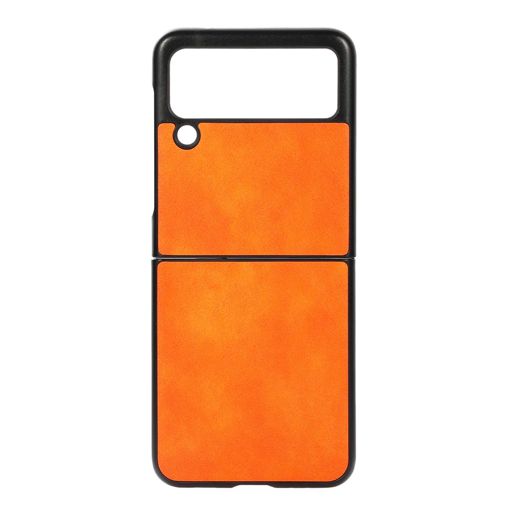 

Leather Protective Cover For Samsung Galaxy Z Flip 3 Folding Phone Cases For Galaxy Z Flip 3 Mobile Phone PU Shockproof Case