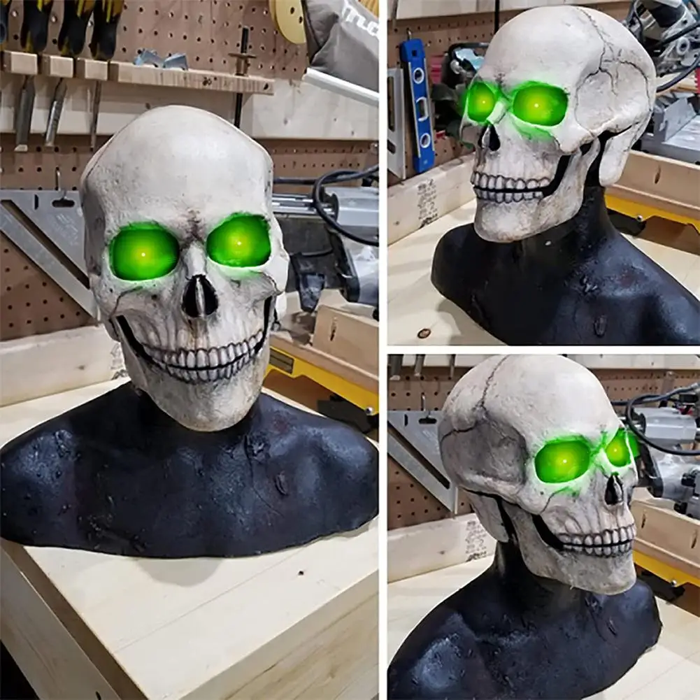 

Full Head Skull Face Cover Creepy Realistic Halloween Masque