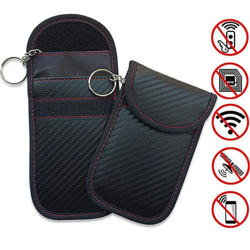 Anti-theft Car Shield Remote Control Key Set Carbon Fiber RFID Electromagnetic Shielding Package Safe Signal Blocking Case | Автомобили и