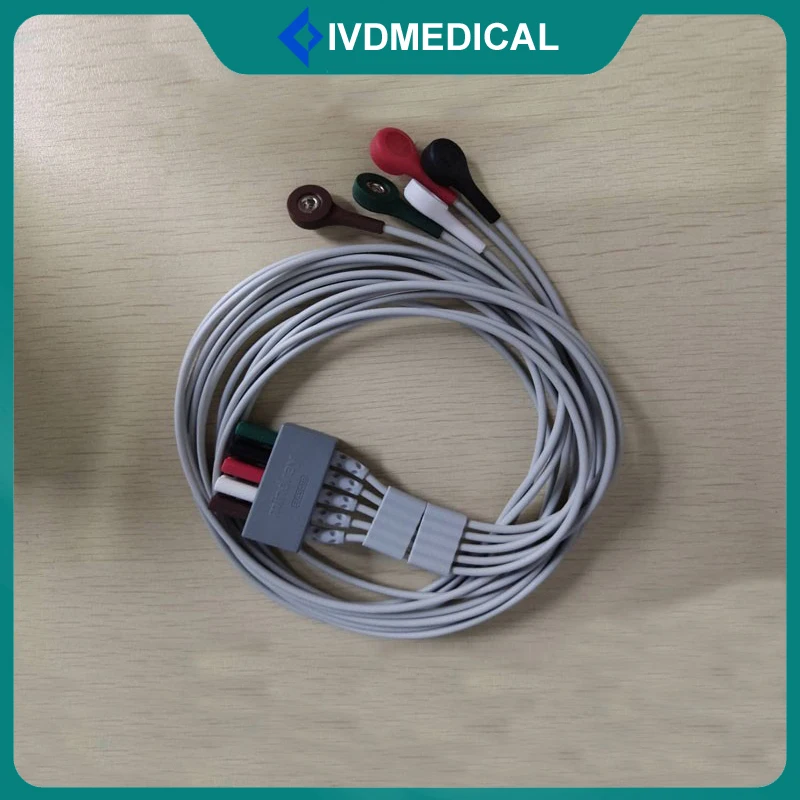 Оригинальный кабель Mindray EL6501B ECG свинцовый провод 5 свинцовых взрослых AHA 009-004729-00 -