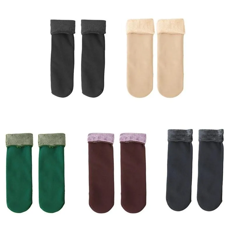 

Women's Winter Warm Socks Thicken Thermal Cashmere Socks Color Sleeping Socks