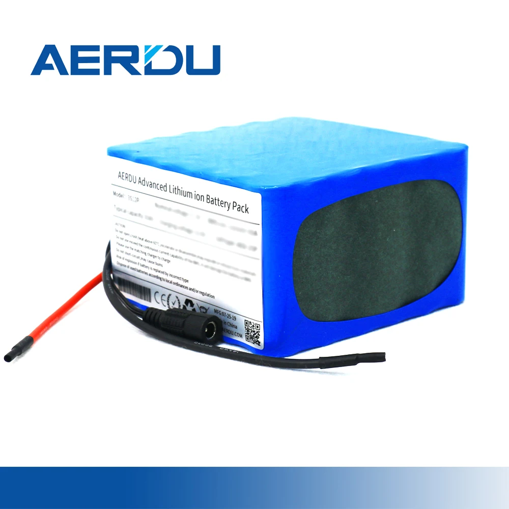 

AERDU 12V 3S12P 11.1V 30ah 500wt Lithium Battery Pack for Inverter Xenon Lamp Solar Street Light Sightseeing Car with 50A BMS