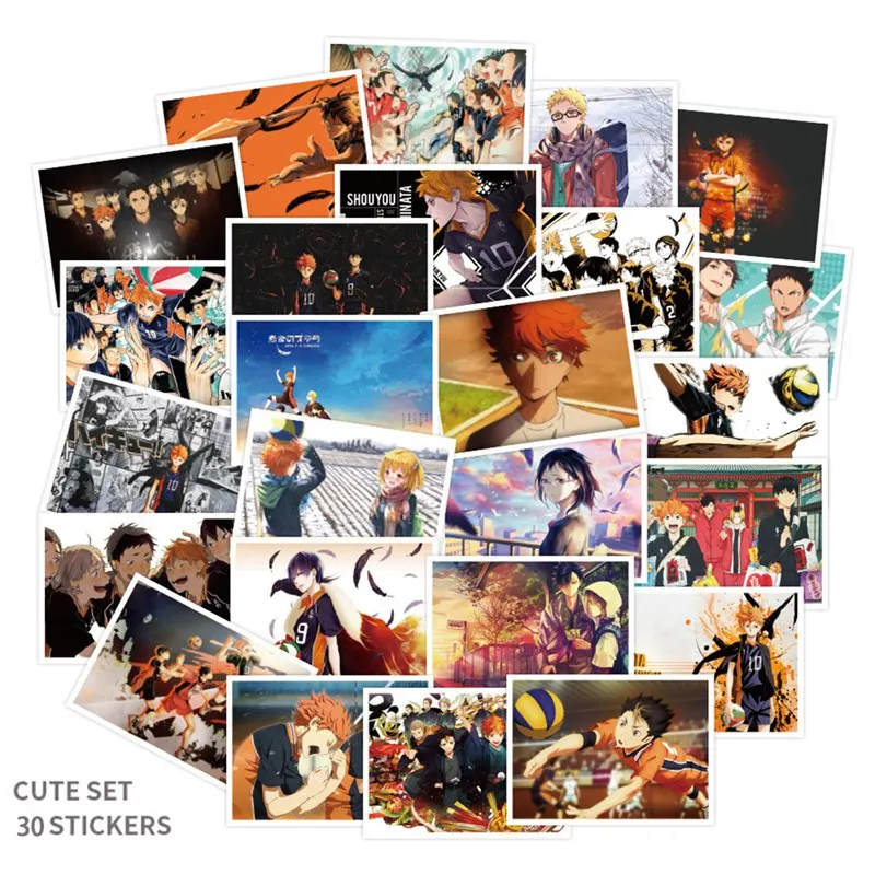 

30 pcs/pack Anime Haikyuu!! Waterproof Stickers Laptop Notebook Suitcase Guitar Skateboard Motorbike Graffiti DIY Decor Decals