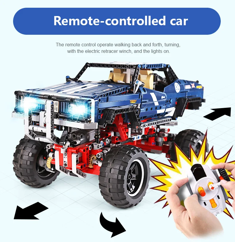 DHL 20011 Technic автомобиль с дистанционным управлением, электрические внедорожные транспортные средства, строительные блоки, игрушки, совместимые с 41999 автомобилями, детские игрушки