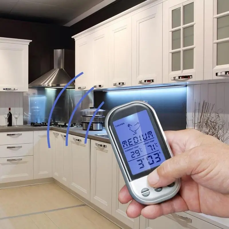 Цифровой духовой беспроводной термометр для пищевых продуктов приготовления