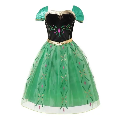 Детское Платье Принцессы DISNEY, фэнтези, платье Анны, королевы, Эльзы, для ролевых игр, детский костюм на Хэллоуин, 1 и 2