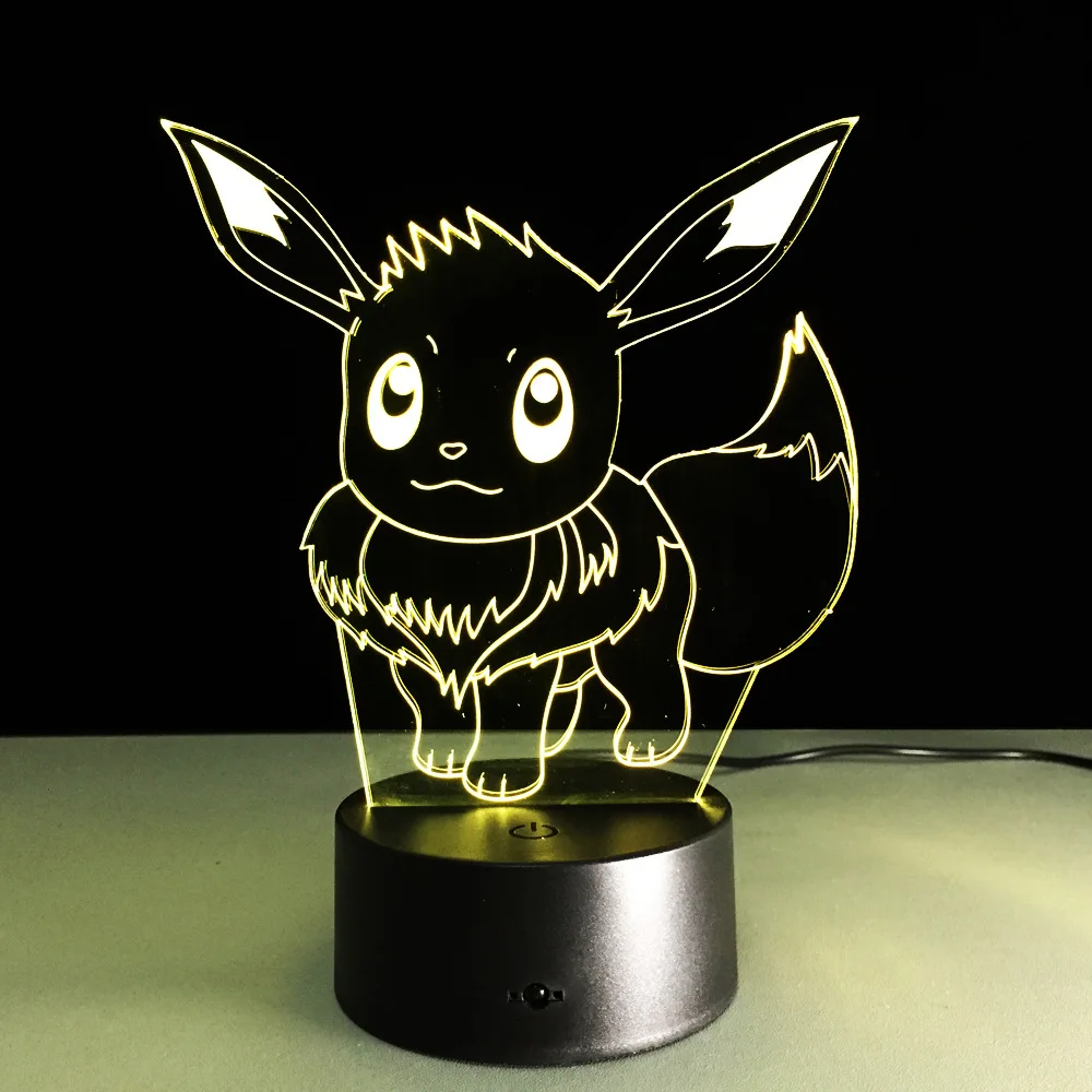 Оригинальные игрушки Takara Tomy Pokemon Иви и Пикачу Lights 7 цветов Eevee Pokeball Детские экшн