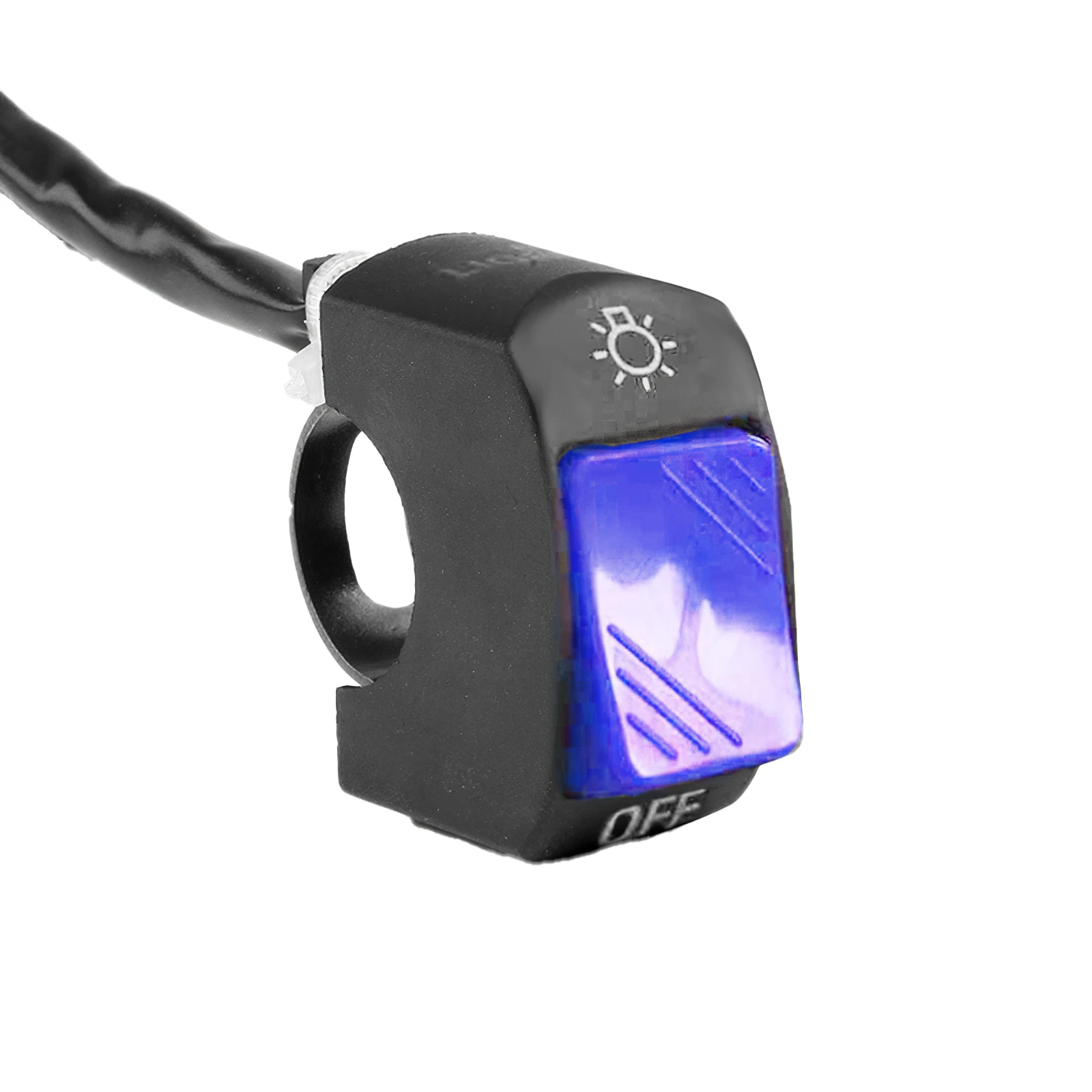 

22mm/0.86" Handlebar Seat Switch Faucet LED Headlights Spotlights Colored Lights Burst Lights Switch for Motorcycle Electric Car