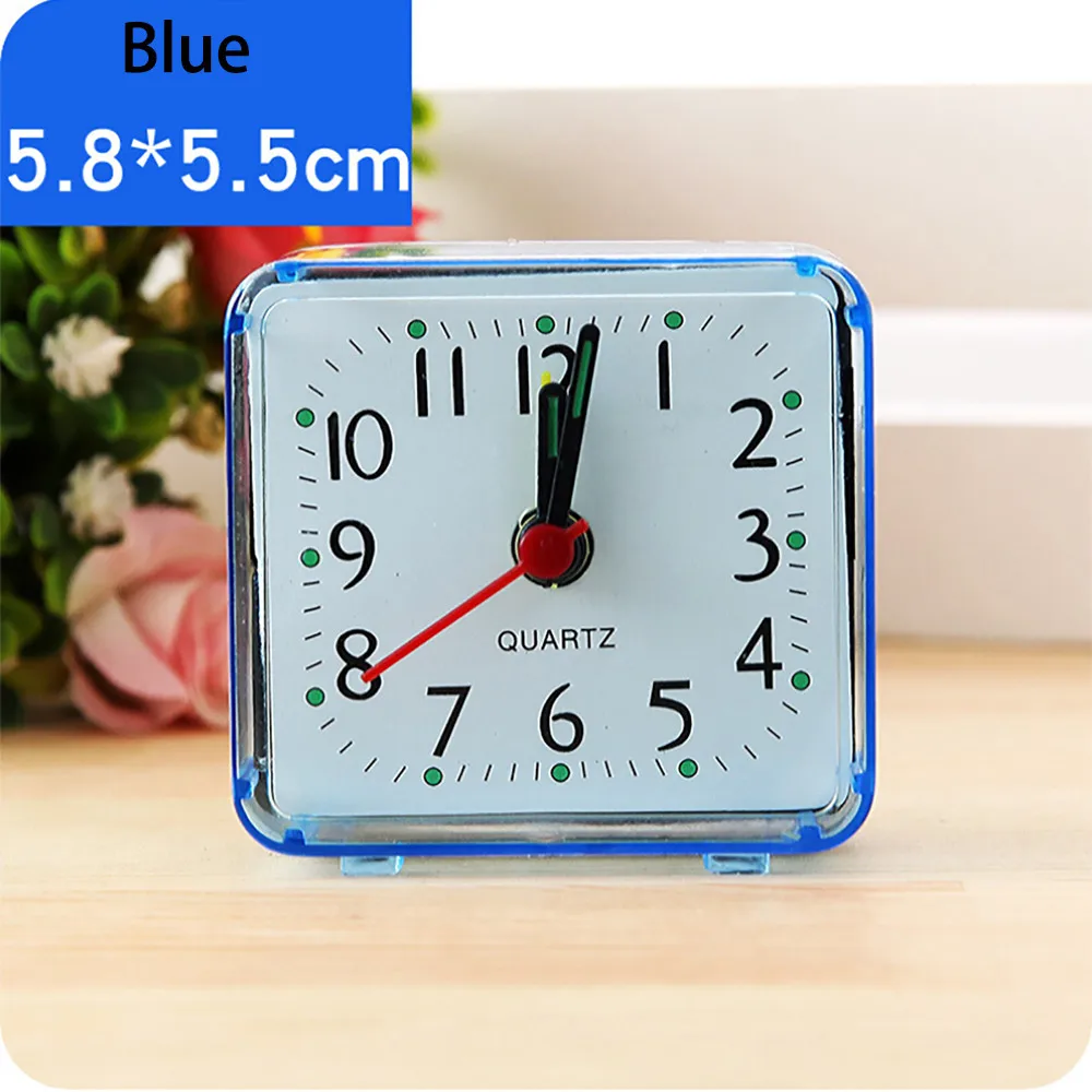

Bedside Mini Alarm Clocks Cute Portable Student Square Small Bed Compact Travel Quartz Beep Alarm Clock Cute Portable #Y10