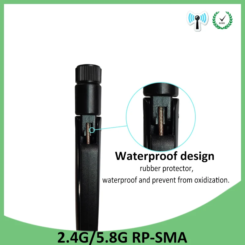 2 шт. 4 ГГц 5G Гц 5 8 GHz антенна реальные 8dBi RP-SMA Dual Band 4G 8G Wi-Fi антенны SMA типа мама + 21 см