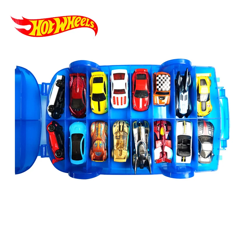 

Переносной пластиковый ящик для хранения Hot Wheels, модель, вмещает 16 автомобилей, литые Обучающие игрушки, грузовик, игрушки для детей, подарок...