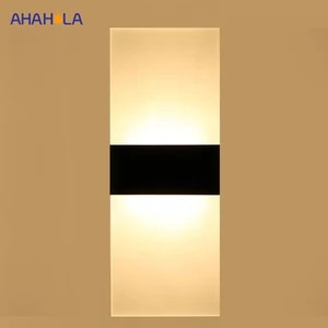 Железо + акрил белый черный настенный светильник Современный 90-260 в окрашенный светодиодный настенный светильник спальня ванная комната настенные светильники для гостиной Wandlamp