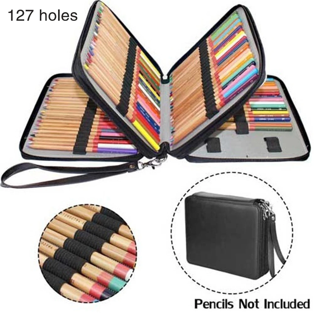 

Folding Pencil Bag Portable Painting Zipper Colored Three Specifications Folding Pencil Case Two Colors Sketch Stationery Bag