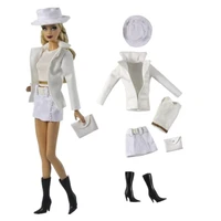 fashion design outfits white office lady suit for barbie doll clothes purse pants tank coat jacket for barbie accessory 16 toys