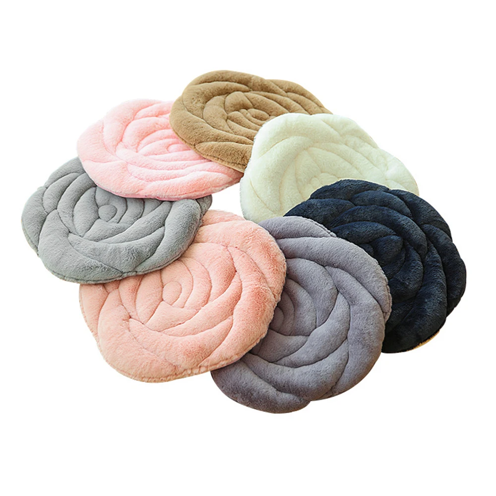 Японский стиль круглая короткая Роза подушка домашний пол декор для стула коврик