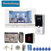 homefong 7 inch video intercom system with door lock door phone doorbell camera station dual way talk waterproof