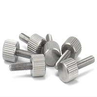 m5 knurled thumb screw thin type with knurling screws manual adjustment bolt knukles tornillos parafuso tornillo vis din653 viti