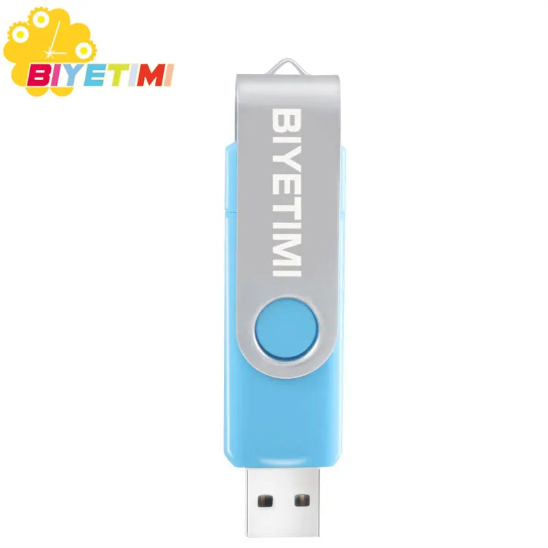 Biyetimi Usb флеш-накопитель модный 9 цветов OTG телефон ручка-накопитель 8 ГБ 4 ГБ Флешка 64 ГБ 32 ГБ 16 ГБ память Usb флеш-накопитель - Цвет: Синий