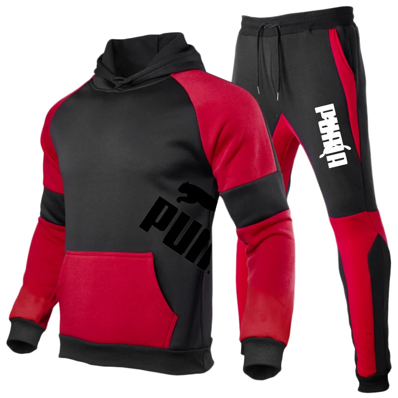 

2021 new sports style fashion printing men's loose warm suit a fashion suit suitable for couples