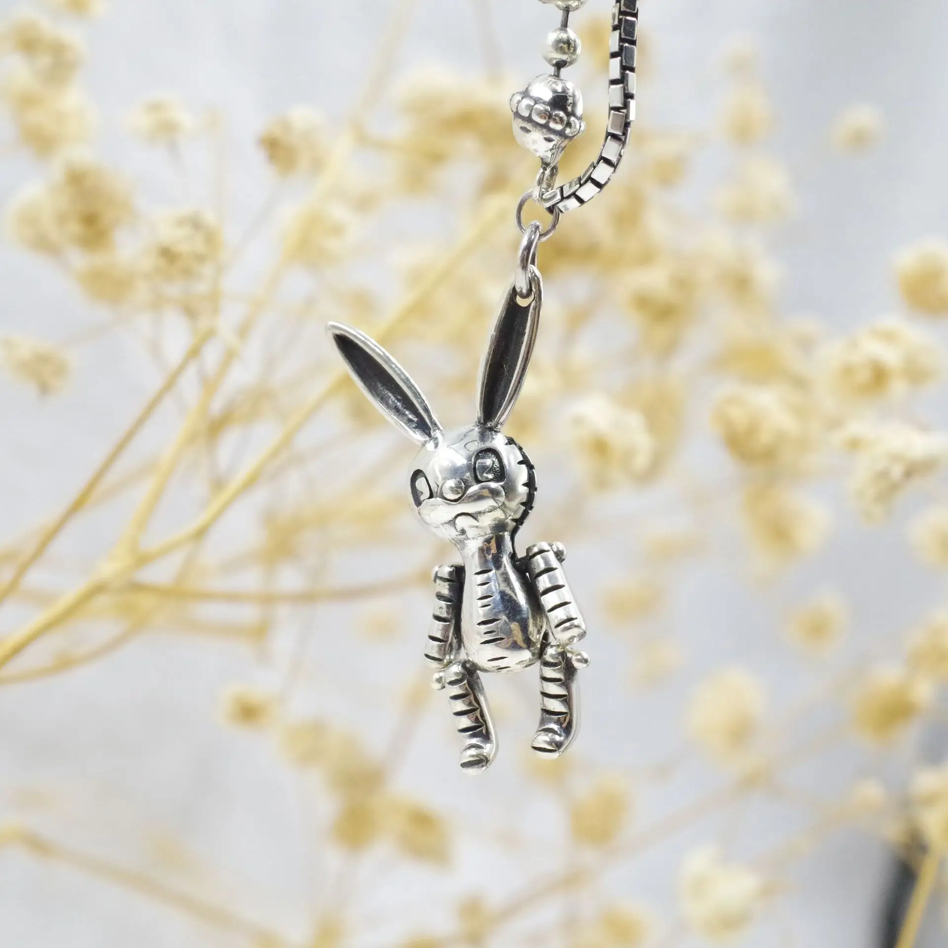 Колье с кулоном фигуркой кролика из нержавеющей стали готическое колье унисекс в