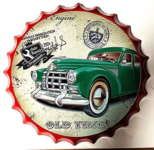 

Королевский жестяной знак, крышка для бутылки, металлические жестяные детали и автозапчасти, диаметр масла 13,8 дюйма, круглые металлические ...