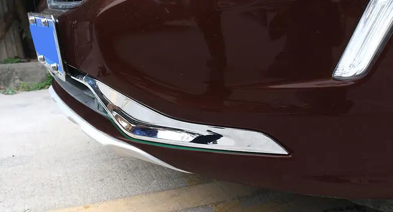 4 шт. хромированные накладки на передний бампер нижний центральный решетчатый