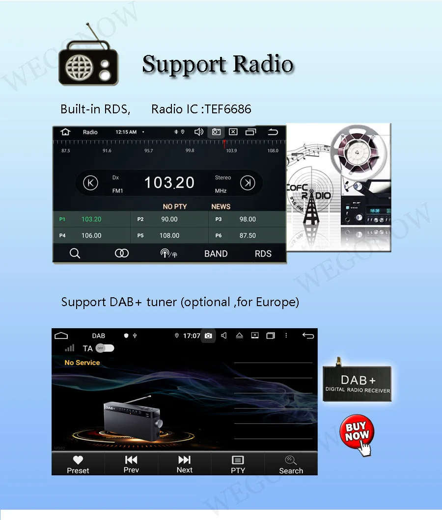 Автомобильный DVD-плеер IPS HD DSP 10 1 дюйма Android 0 4 Гб + 64 ГБ 8 ядер GPS карта RDS радио Wi-Fi