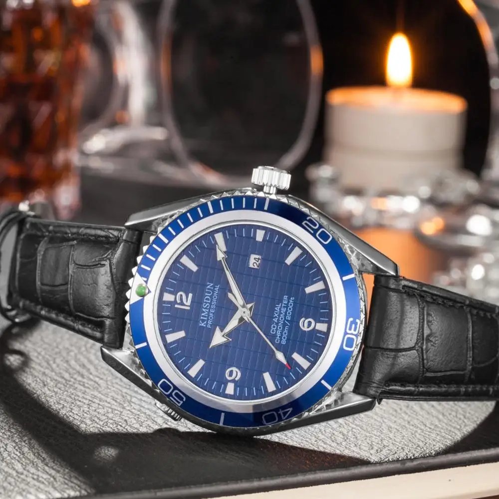 

Top Brand Luxury Watches For Men Waterproof Quality Fashion Quartz Watch Business Leather Kimsdun Male Clock Relogio Masculino